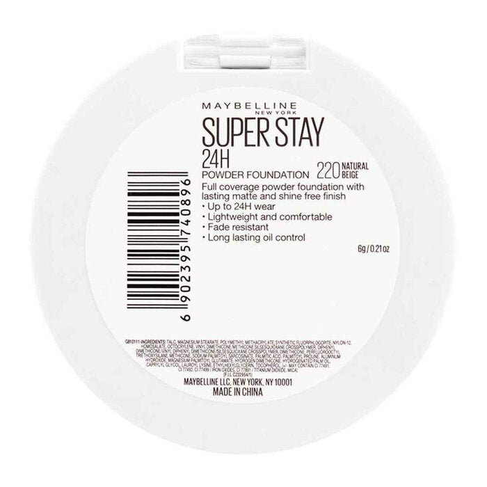 Maybelline Super Stay Full Coverage Powder Foundation- # 220 Natural Beige 6g