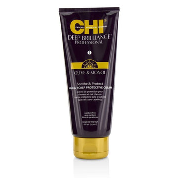 Deep Brilliance Olive & Monoi Soothe & Protect Hair & Scalp Protective Cream, 177ml/6oz