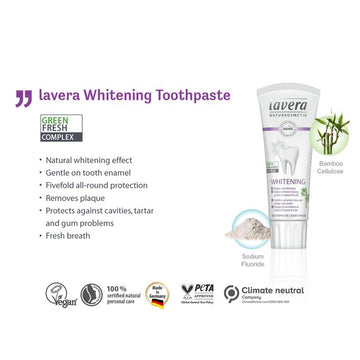 Toothpaste (Whitening) - With Bamboo Cellulose Cleaning Particles & Sodium Fluoride