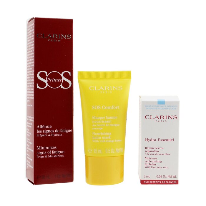 SOS Beaute Set (1x Primer 30ml + 1x Mask 15ml + 1x Lip Balm 3ml)