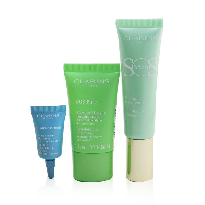 SOS Beaute Set (1x Primer 30ml + 1x Mask 15ml + 1x Lip Balm 3ml)