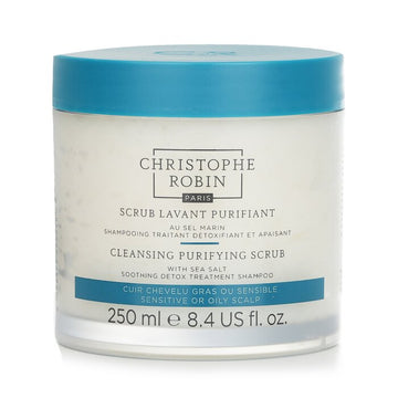 Cleansing Purifying Scrub with Sea Salt (Soothing Detox Treatment Shampoo) - Sensitive or Oily Scalp, 250ml/8.4oz